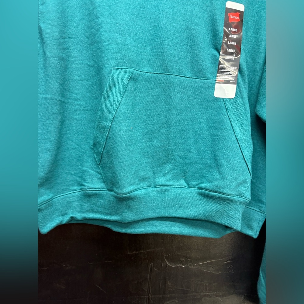 🧿PRICE FIRM🧿 HANES crop top Teal Hoodie for Women - Picture 9 of 14